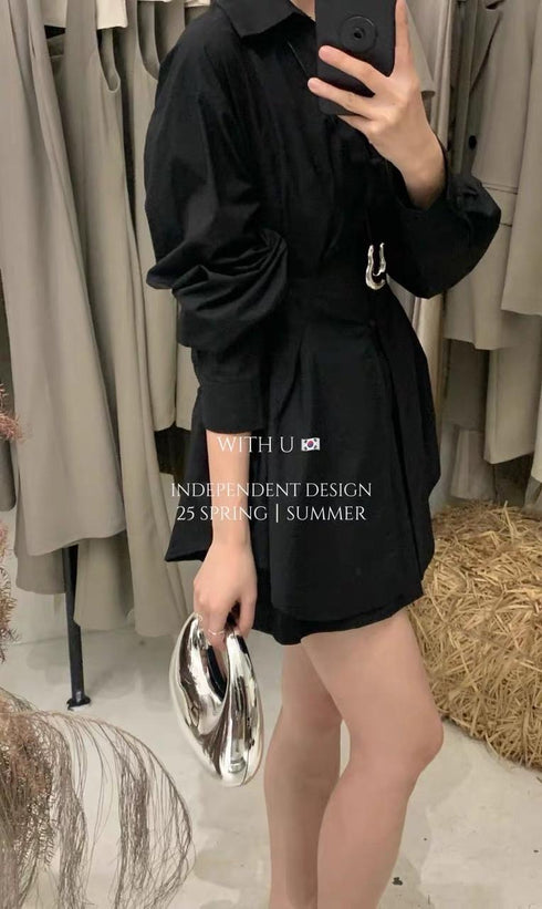 MATINEE Button Down Lace Shirt With Short Sets